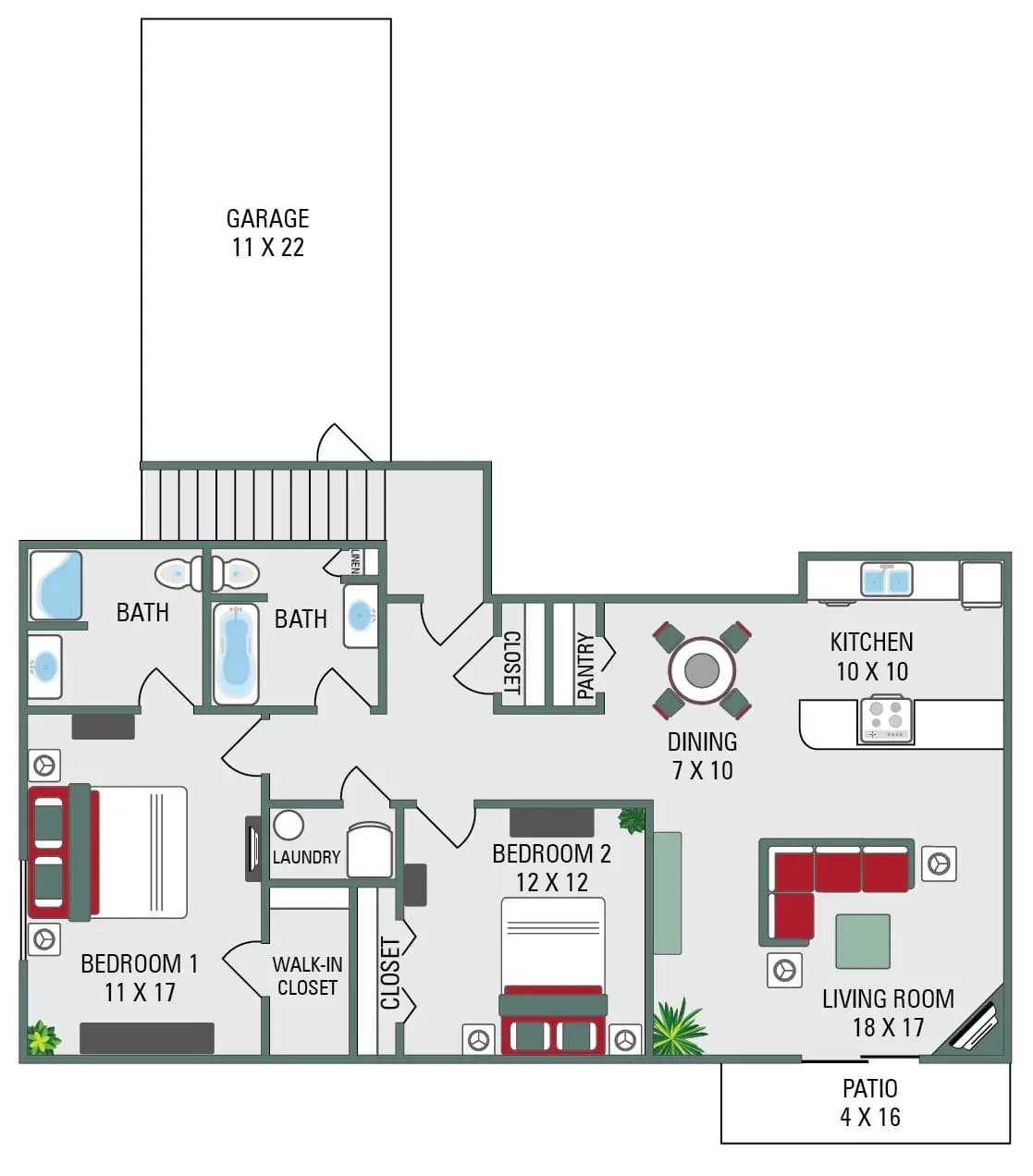 Green Bay apartments for rent - image - toonen_HS_SH_QP_2 bed_1260010824095813039147.jpg