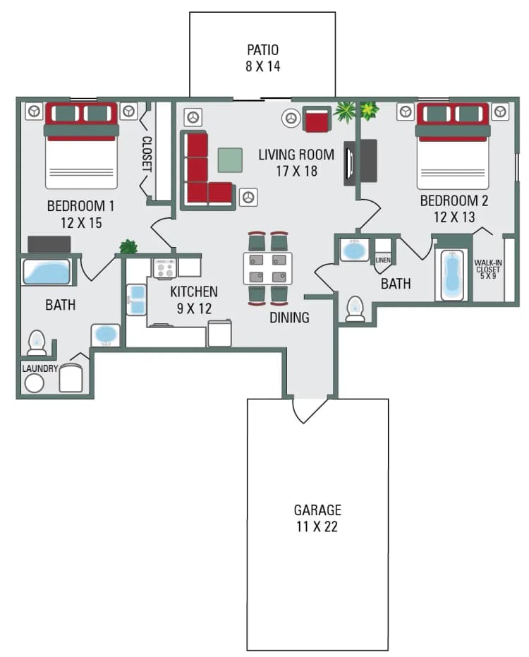 Green Bay apartments for rent - image - toonen_fountain park_2 bed_117412212301442496520.jpg